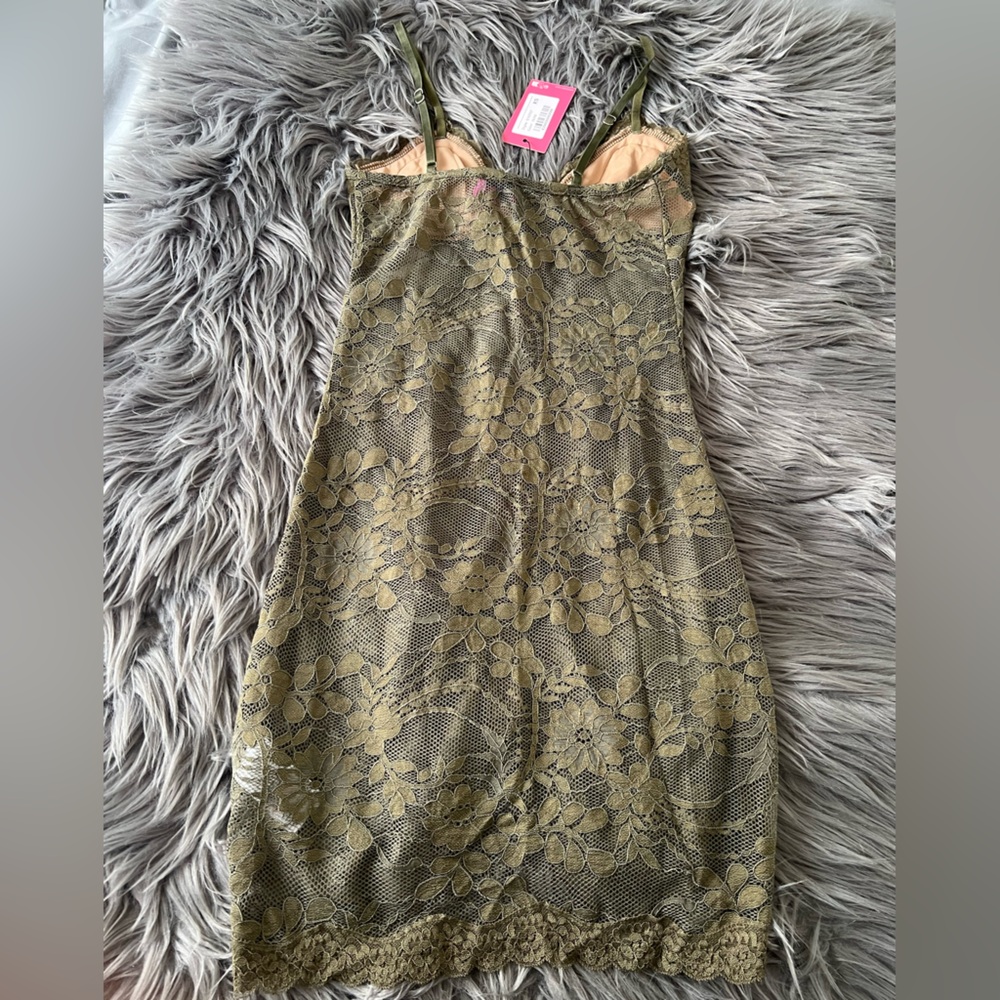 Edikted Green Lace Slip Dress - Picture 6 of 6